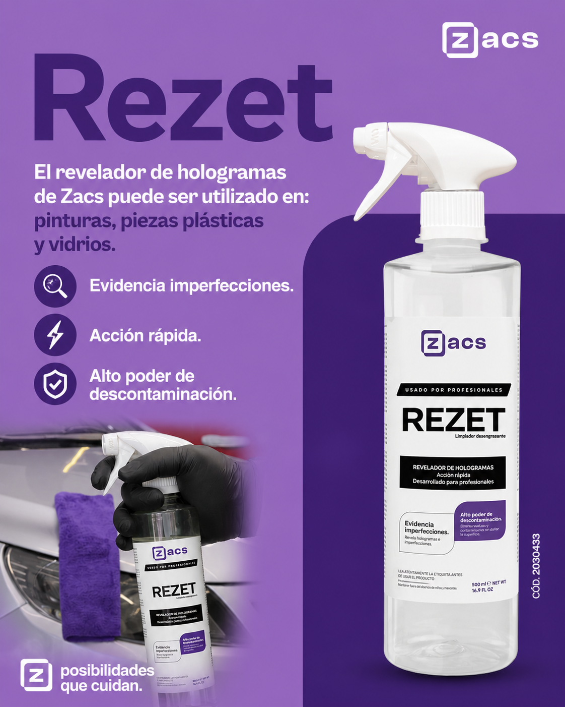 Rezet – Revelador de Hologramas y Limpiador de Superficies